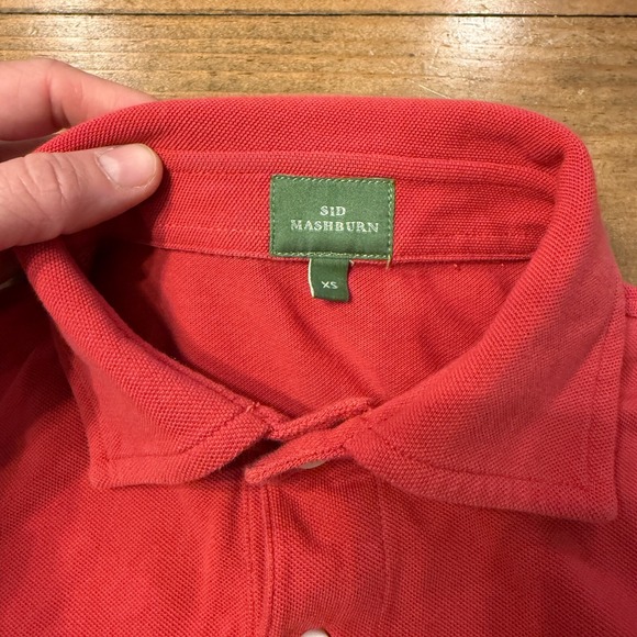 Sid Mashburn Polo Mens XS Red Short Sleeved Polo Pima Pique Cotton *READ* - Picture 4 of 8